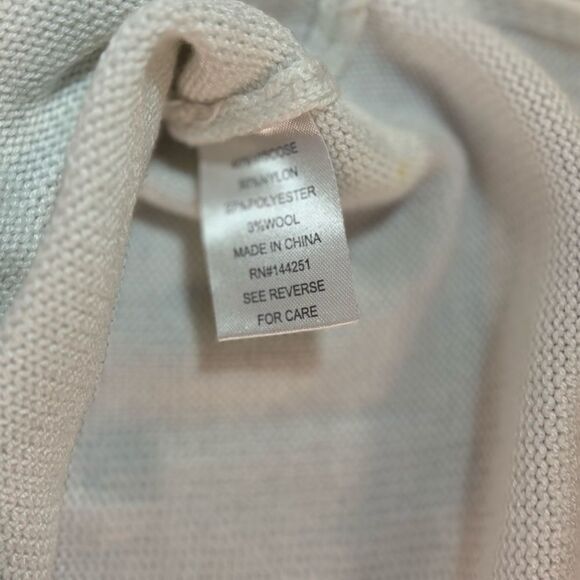 C & C California White Navy Anchor Nautical Beachy Americana Sweater Size M - Picture 11 of 11